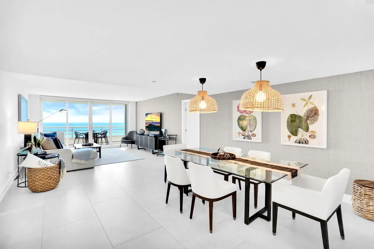 LIVING/DINING ROOMS at 4101 N Ocean Boulevard D-1205, Boca Raton