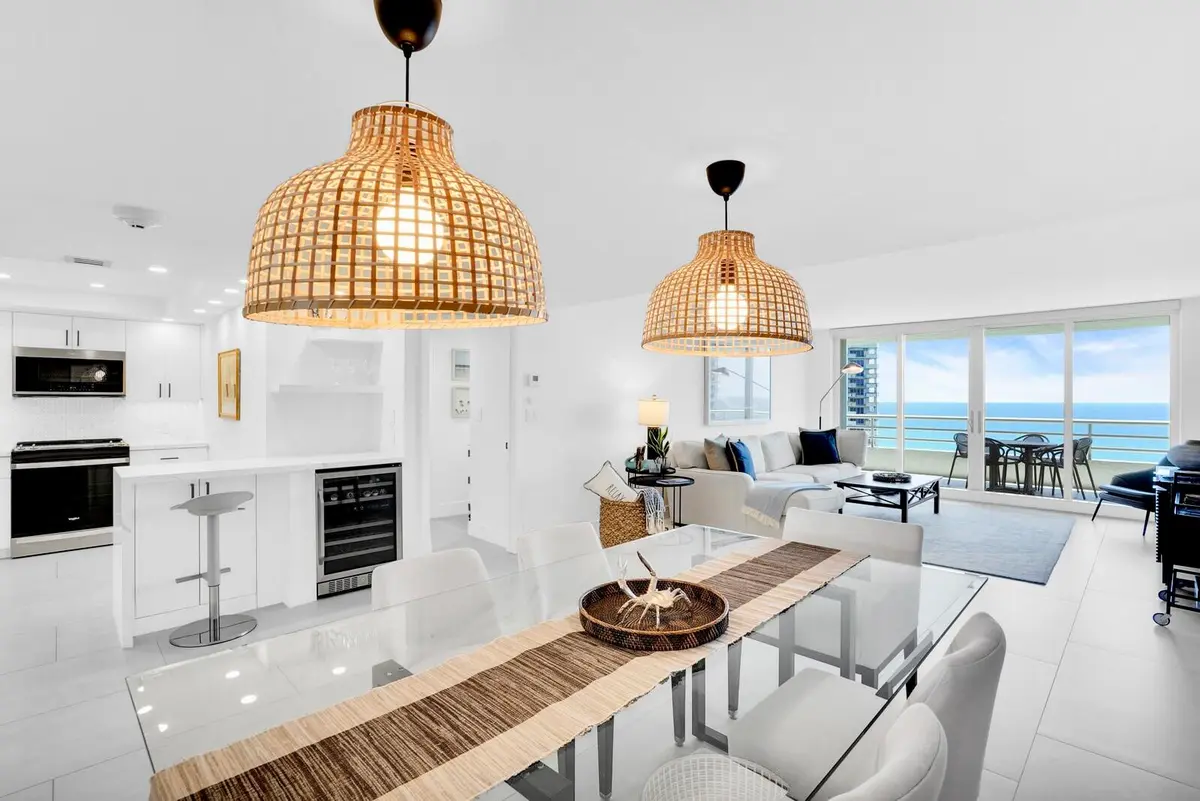 LIVING/DINING ROOMS at 4101 N Ocean Boulevard D-1205, Boca Raton