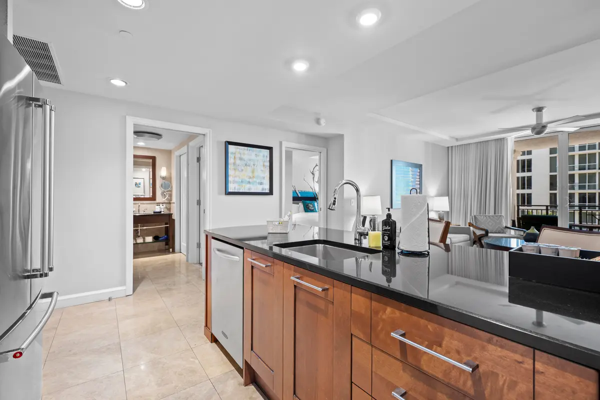 710 kitchen towards door at 3800 N Ocean Drive 710, Singer Island