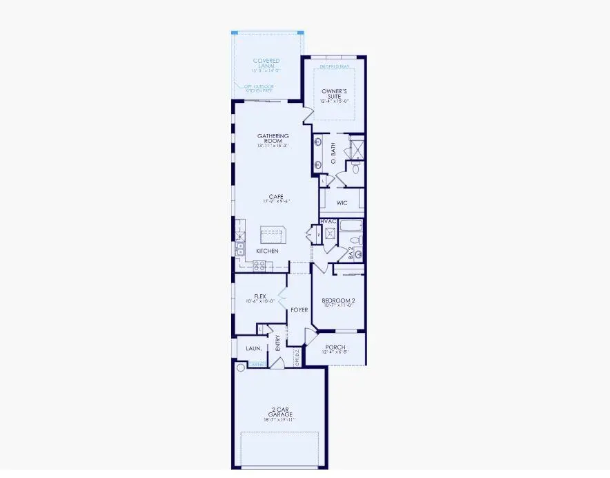 Floorplan Details at 12809 SW Cattleya Lane Villa 216, Port St. Lucie
