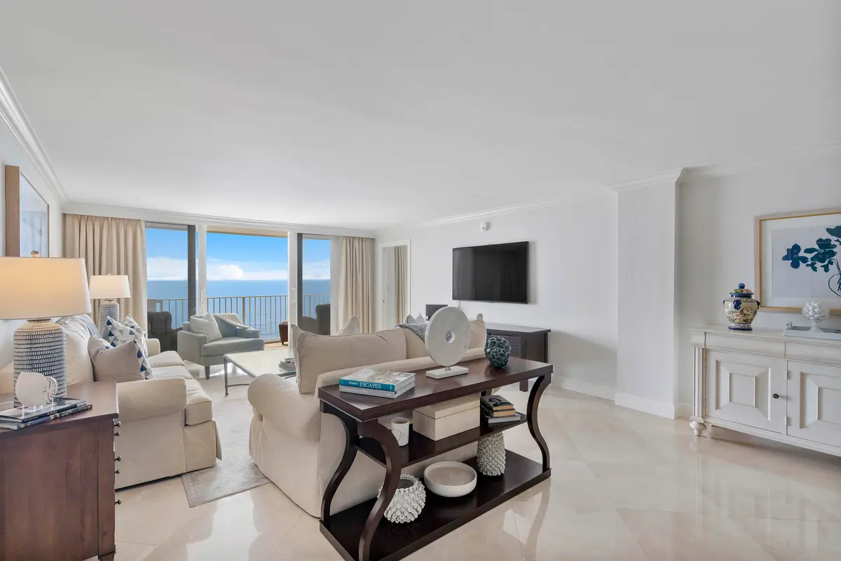 Living Room at 3000 S Ocean Boulevard 803, Boca Raton