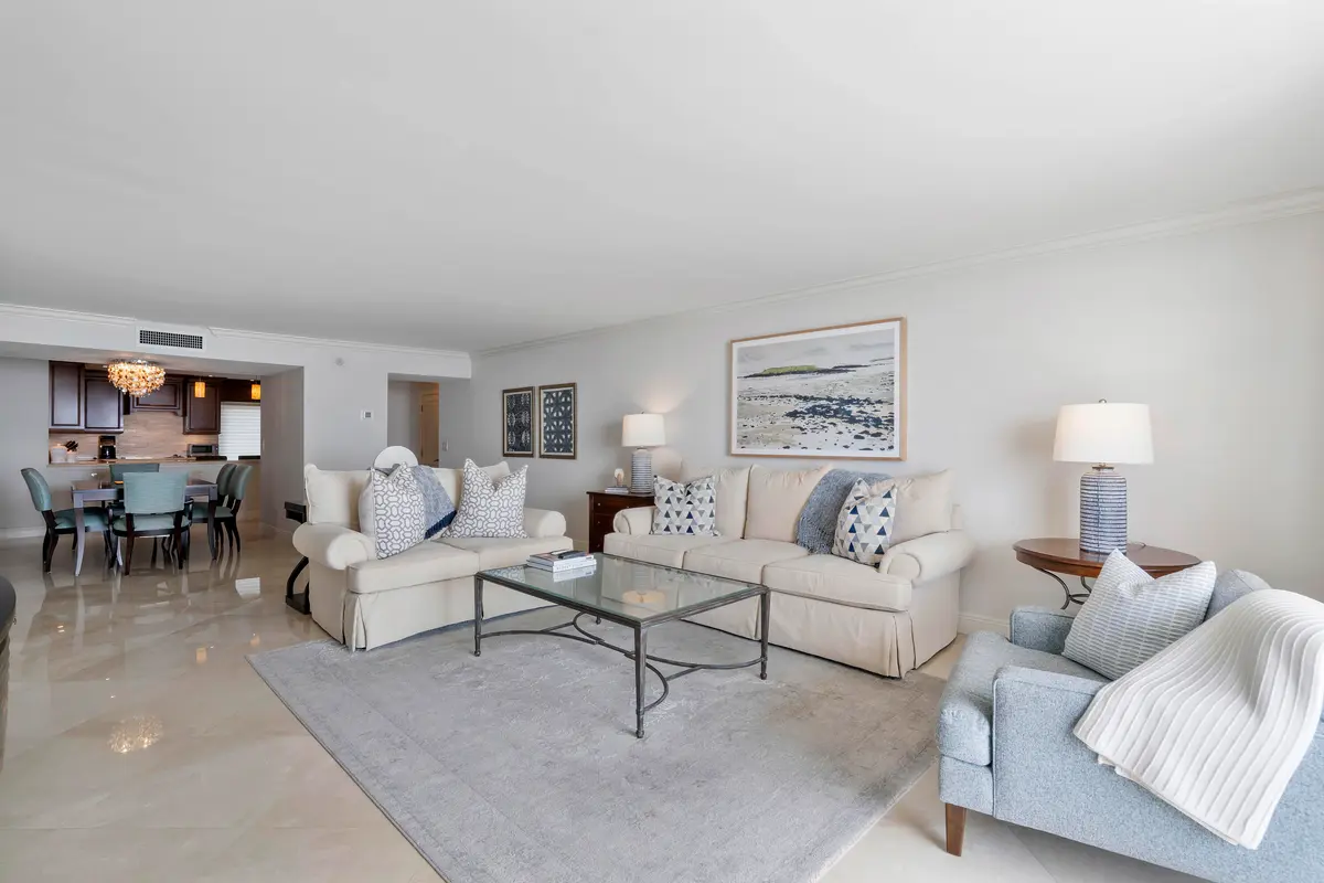 Living Area at 3000 S Ocean Boulevard 803, Boca Raton