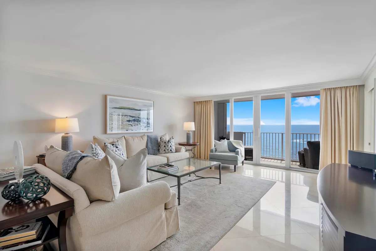 Living Room at 3000 S Ocean Boulevard 803, Boca Raton