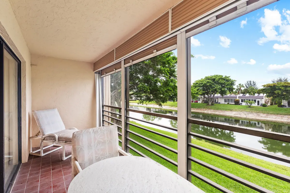 Screened in patio at 150 Lake Nancy Lane 223, West Palm Beach