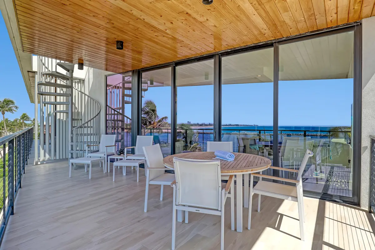 private balcony at 106 Inlet Way 305, Palm Beach Shores