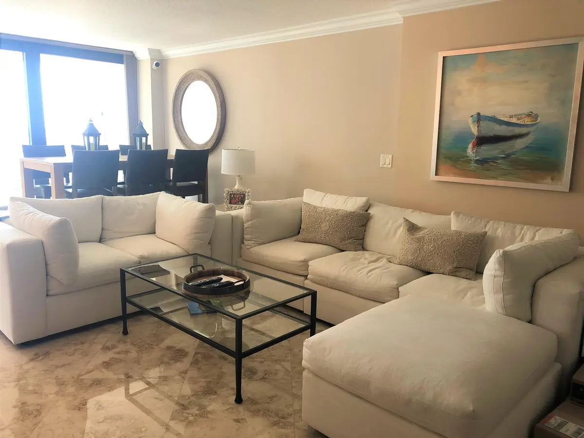Living Room at 3400 N Ocean Drive 1506, Riviera Beach