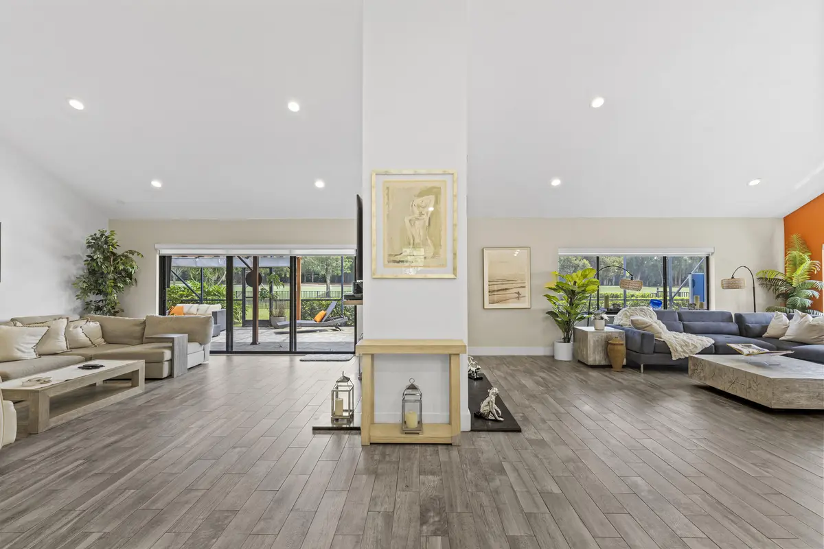 double sided fireplace at 10718 Boca Woods Lane, Boca Raton