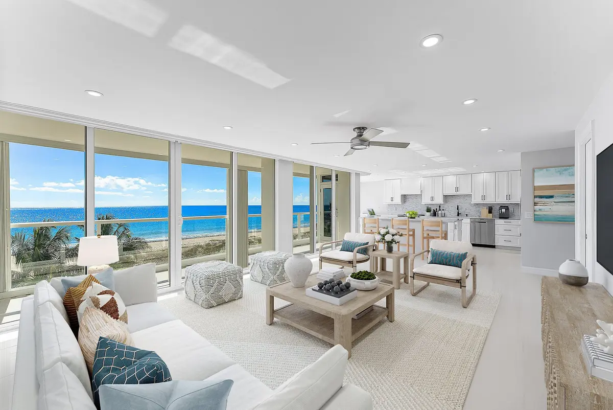 Living Room at 2800 S Ocean Boulevard 4-E, Boca Raton