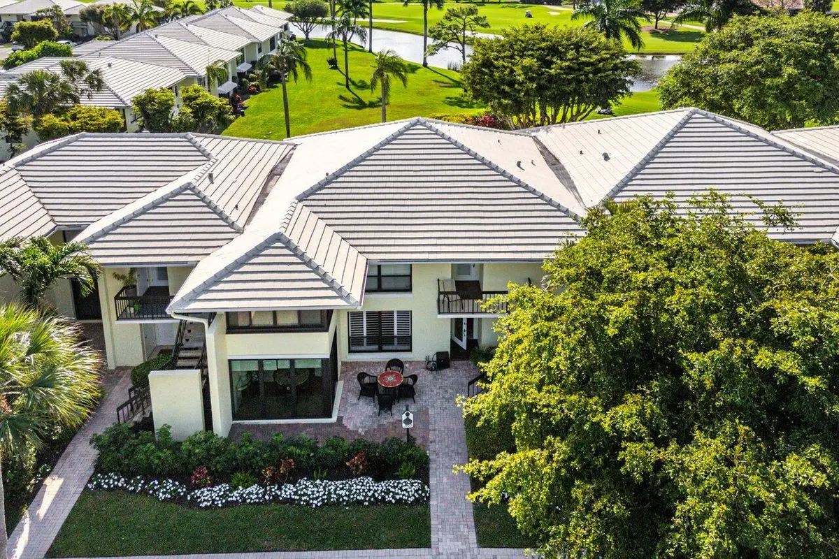 Aerial view at 3653 Quail Ridge Drive Bobwhite B, Boynton Beach