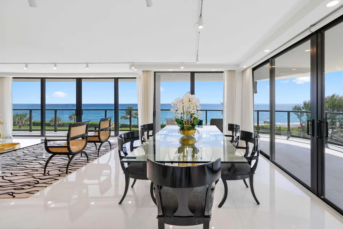 Dining Room at 3440 S Ocean Boulevard 402s, Palm Beach