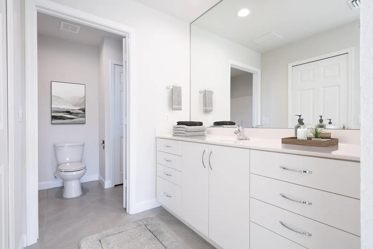 Cottage-bath-and-vanity at 54 La Villa Way, Fort Pierce