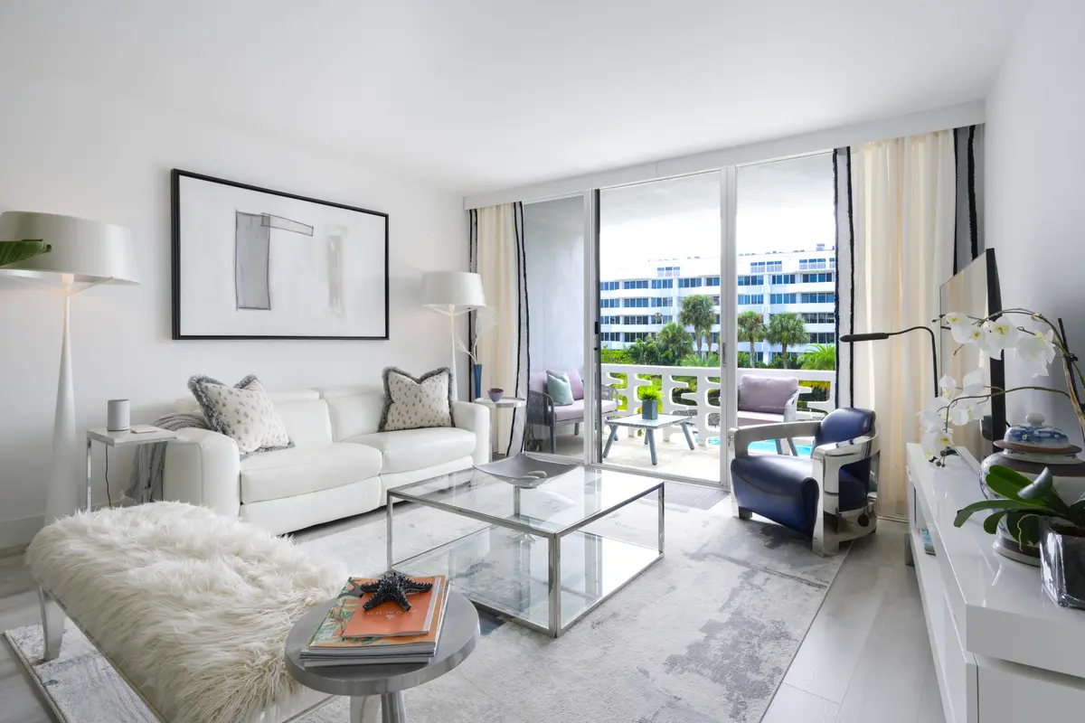 Living Room at 2760 S Ocean Boulevard 213, Palm Beach