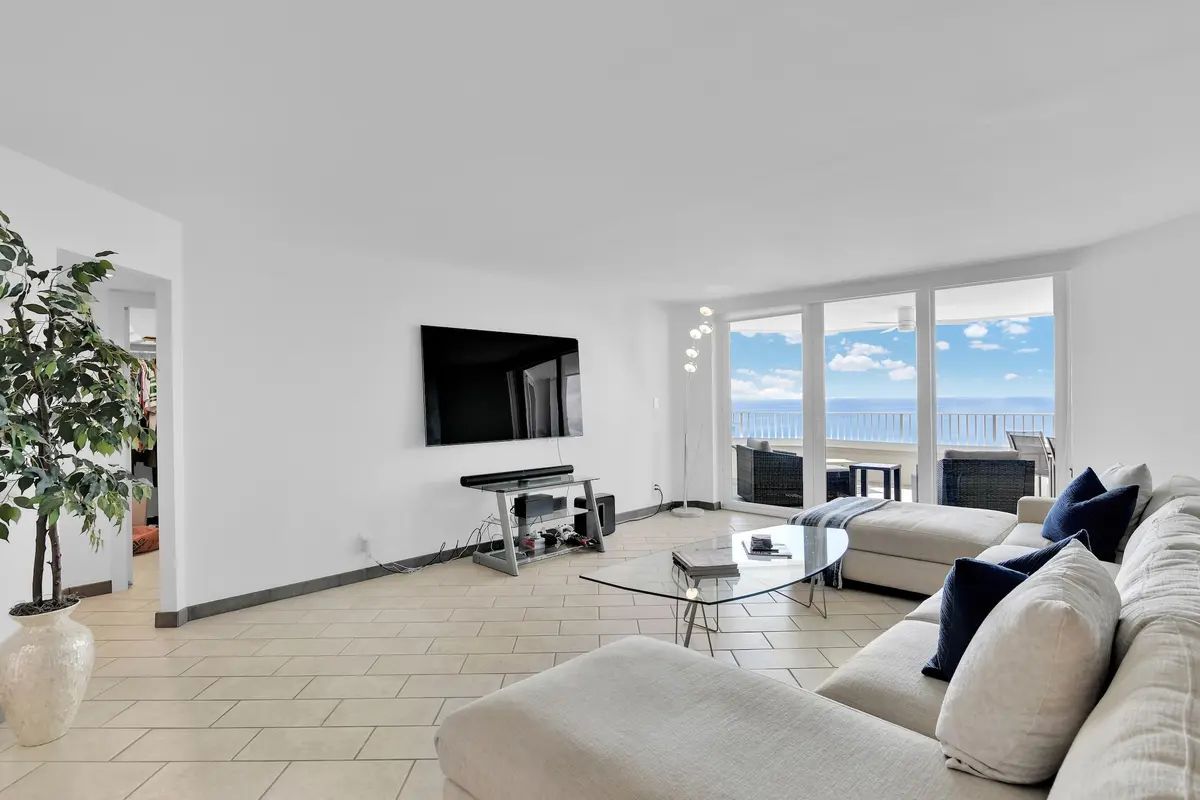 Living Room at 500 S Ocean Boulevard 804, Boca Raton