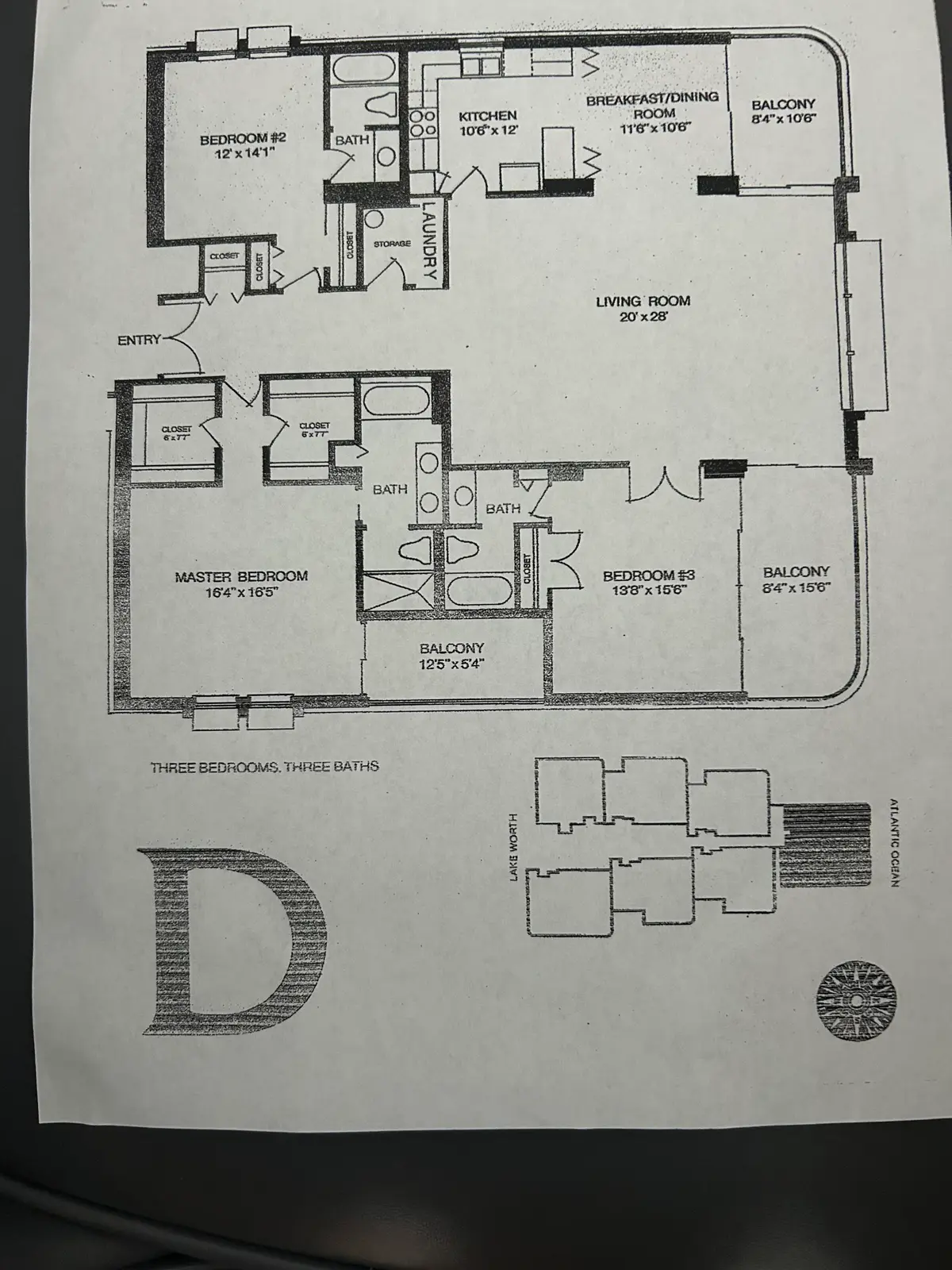 Floor Plan at 5380 N Ocean Drive 9d, Singer Island
