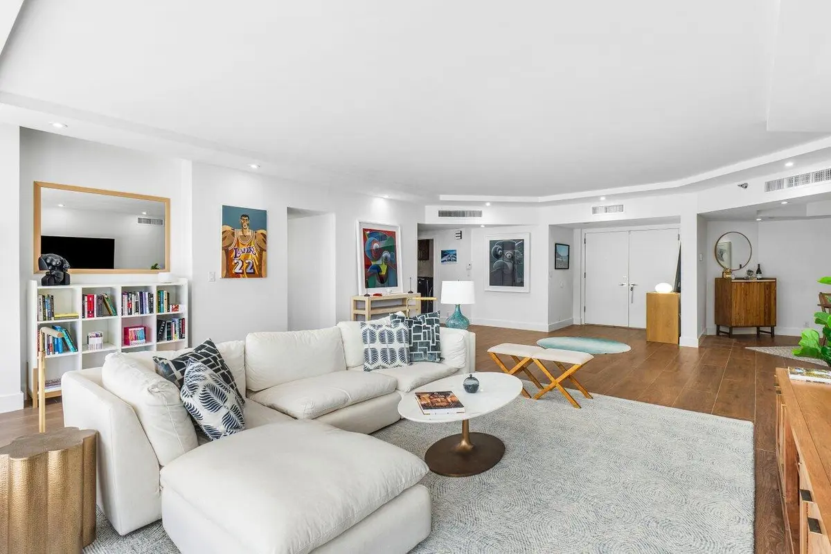 Living Room at 3100 S Ocean Boulevard 105s, Palm Beach