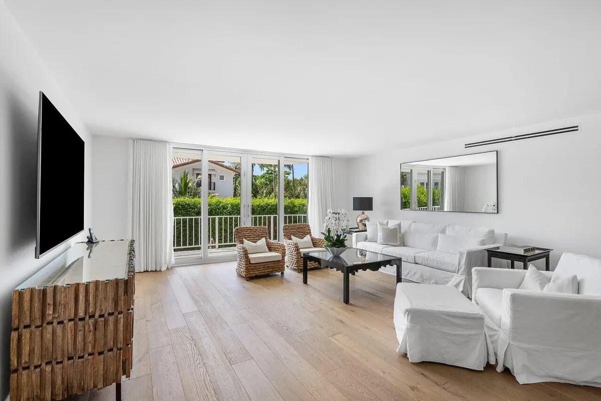 Living Room at 100 Worth Avenue 220, Palm Beach
