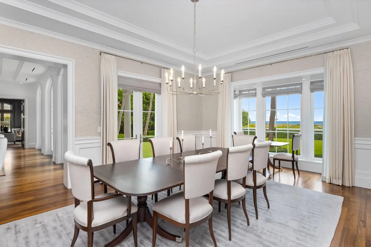 Dining Room at 102 Reef Road, Palm Beach