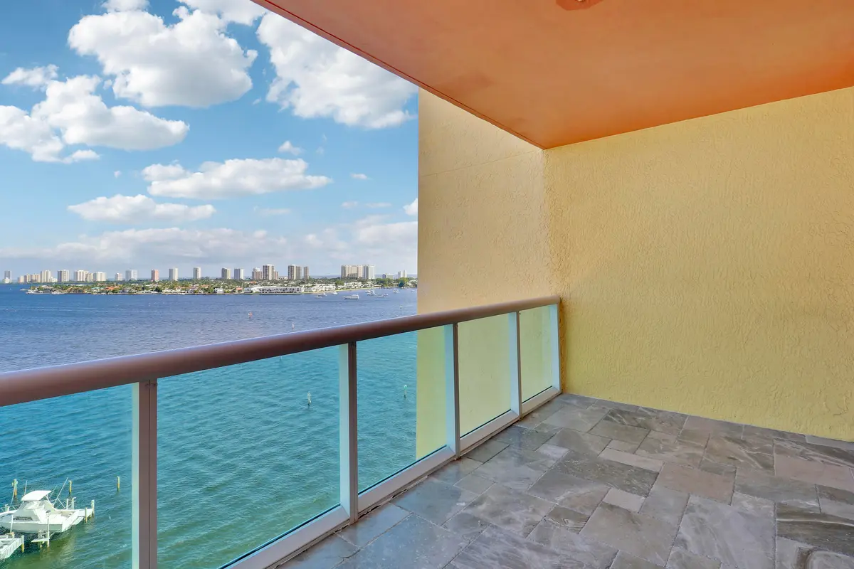 covered balcony view at 2650 Lake Shore Drive 1105, Riviera Beach