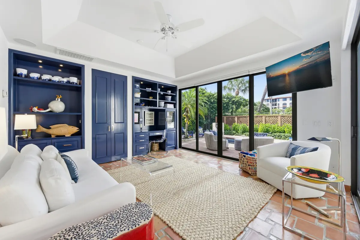 den/bedroom off the pool at 264 Everglade Avenue, Palm Beach