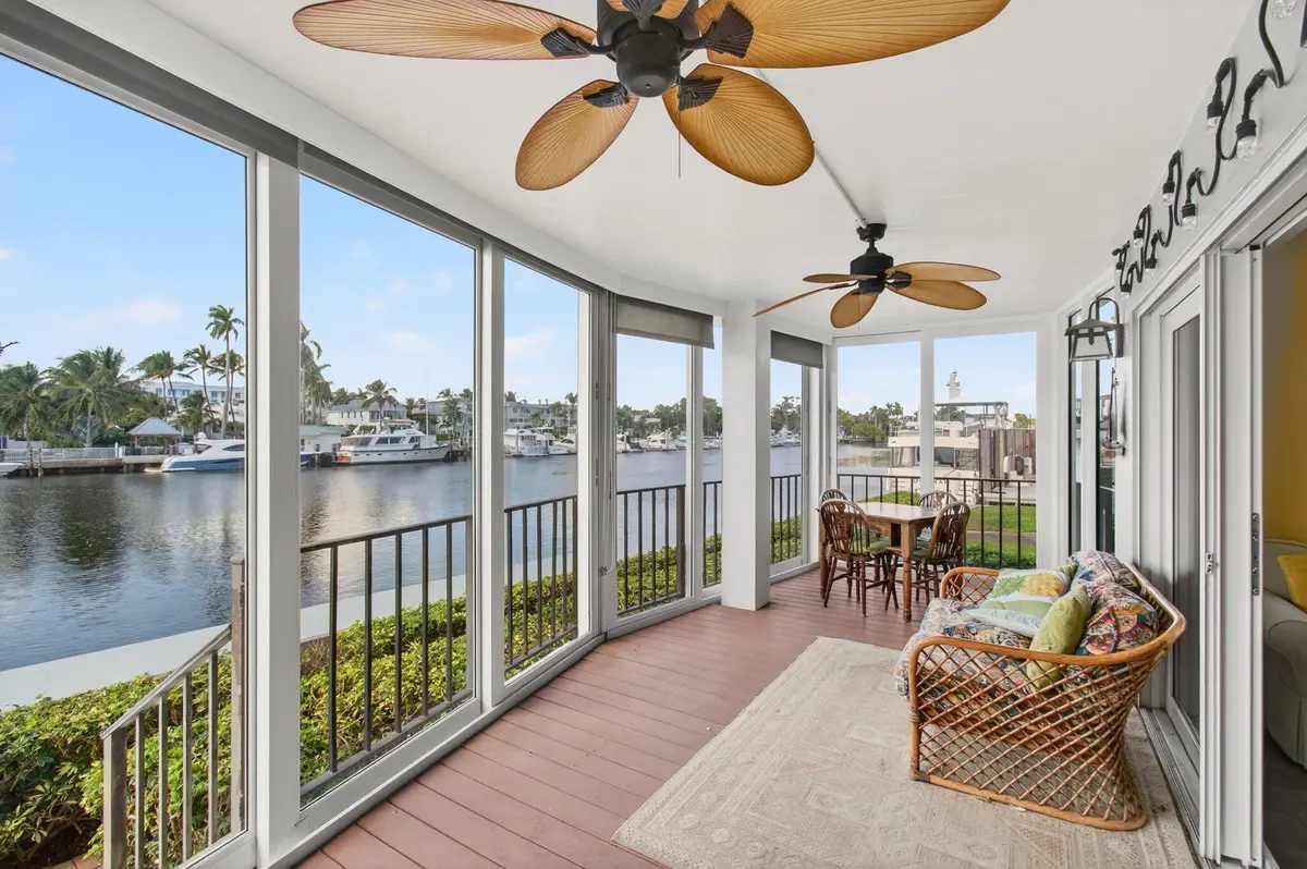 Enclosed Patio & Intracoastal at 200 Macfarlane Drive N-102, Delray Beach