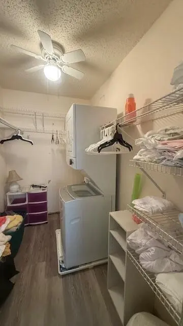 washer & dryer in master closet at 108 Lake Dora Drive, West Palm Beach