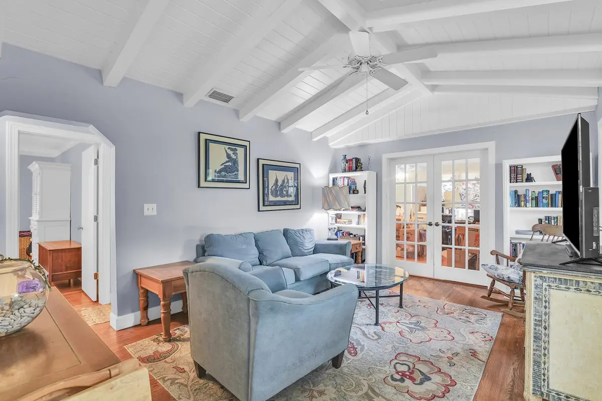 Family Room with Vaulted Ceiling at 3203 Palm Drive, Delray Beach