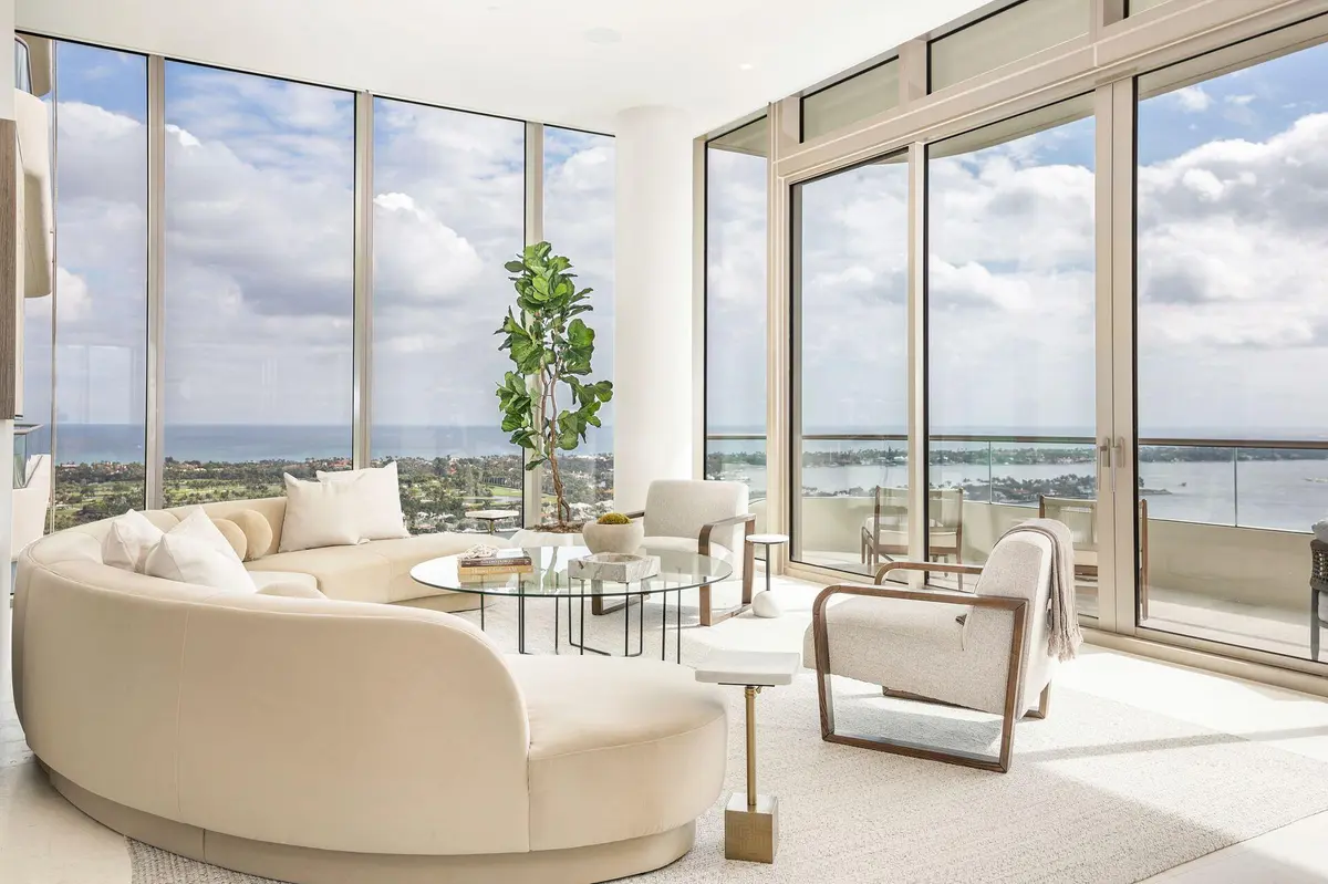 Living Room at 200 Arkona Court 2501 Ph-G, West Palm Beach