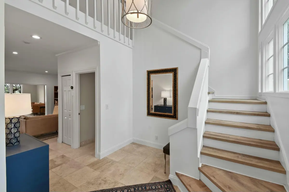 Staircase with full glass at 2576 Muirfield Court, Wellington