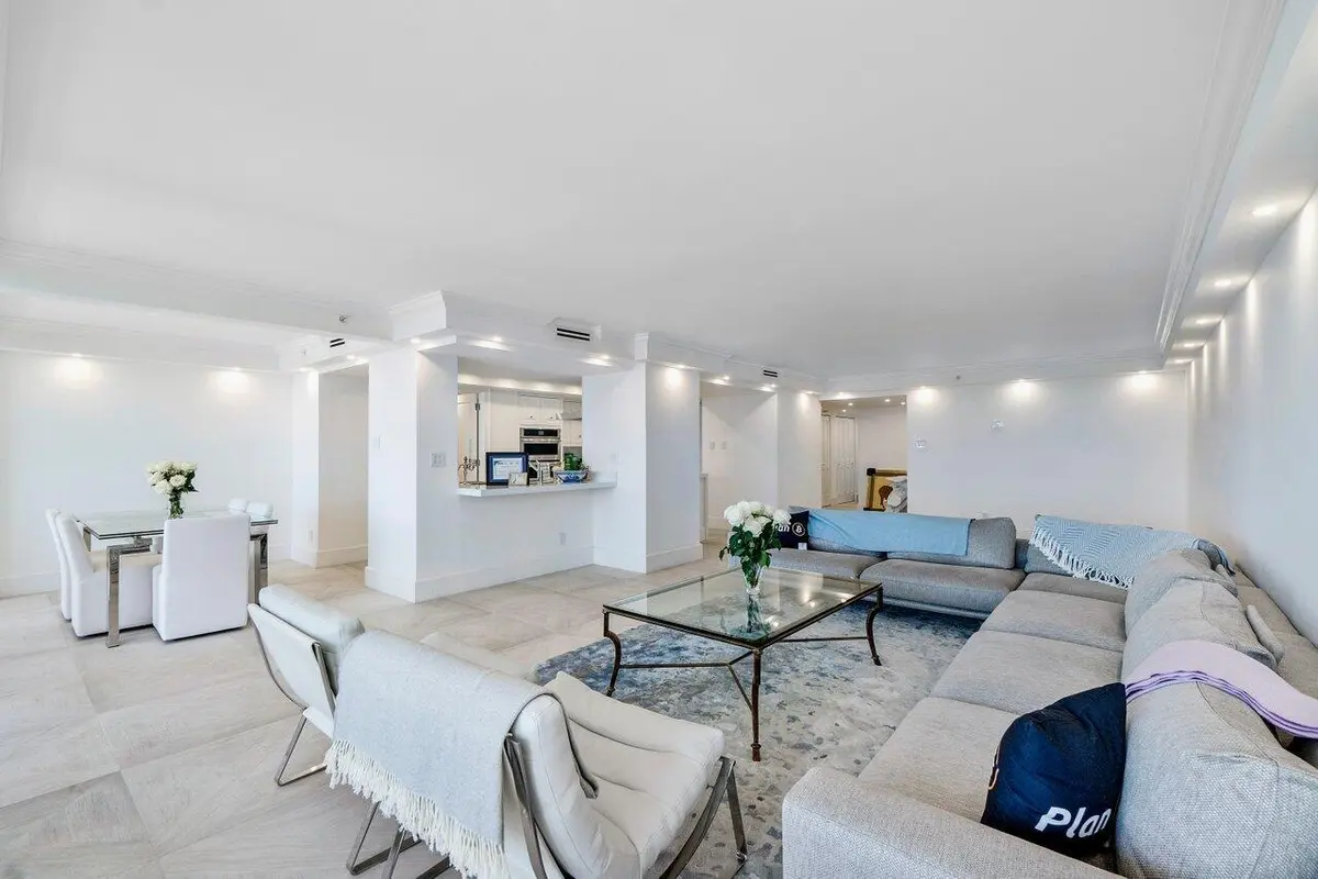 Living/Dining Area at 400 N Flagler Drive 1505, West Palm Beach
