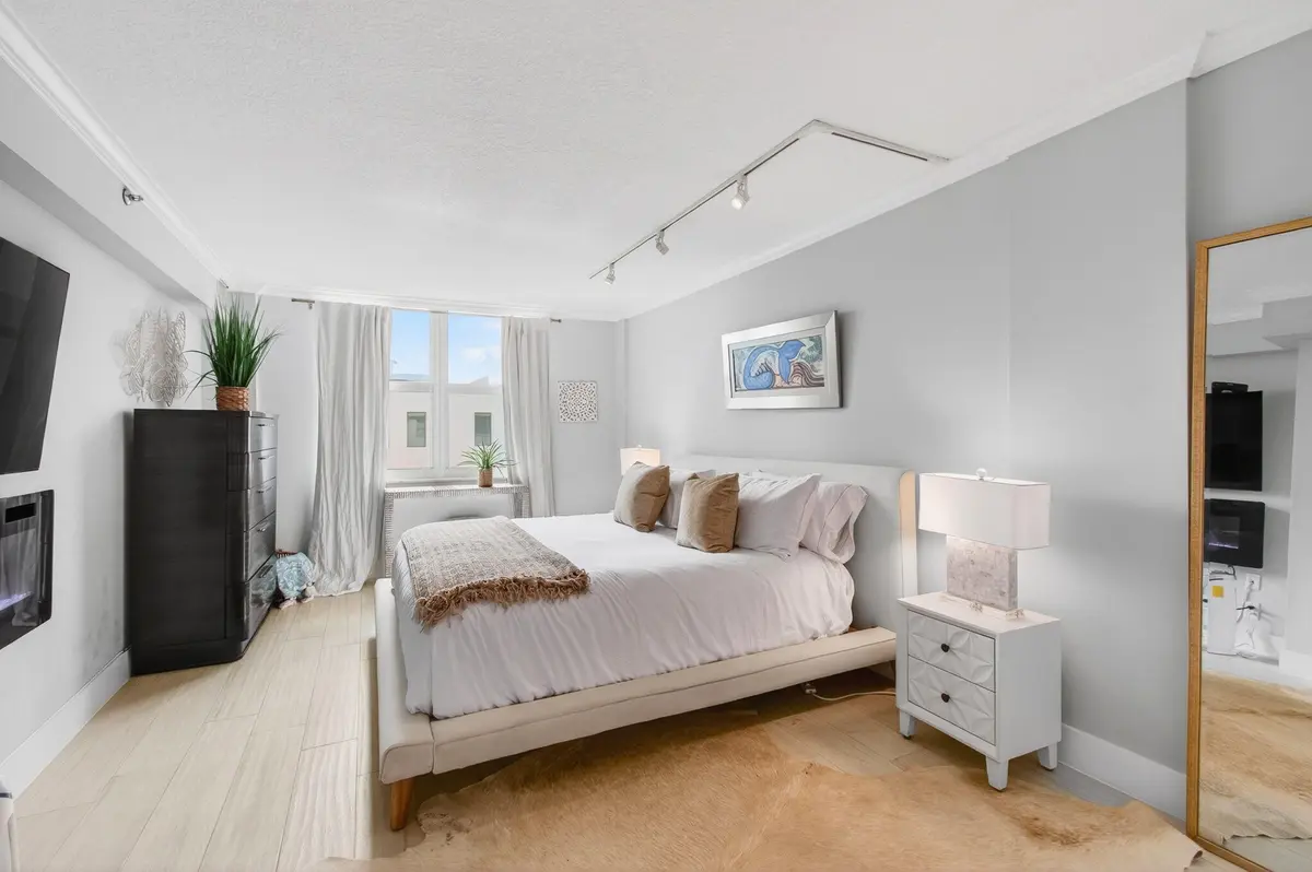 MASTER BEDROOM WITH OCEAN VIEWS at 4511 S Ocean Boulevard 403, Highland Beach
