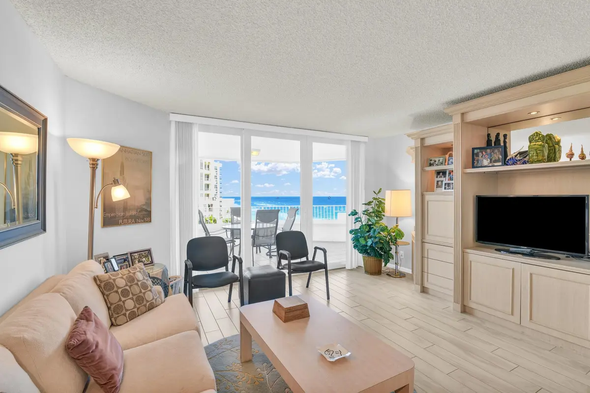 Living Room at 500 S Ocean Boulevard 803, Boca Raton
