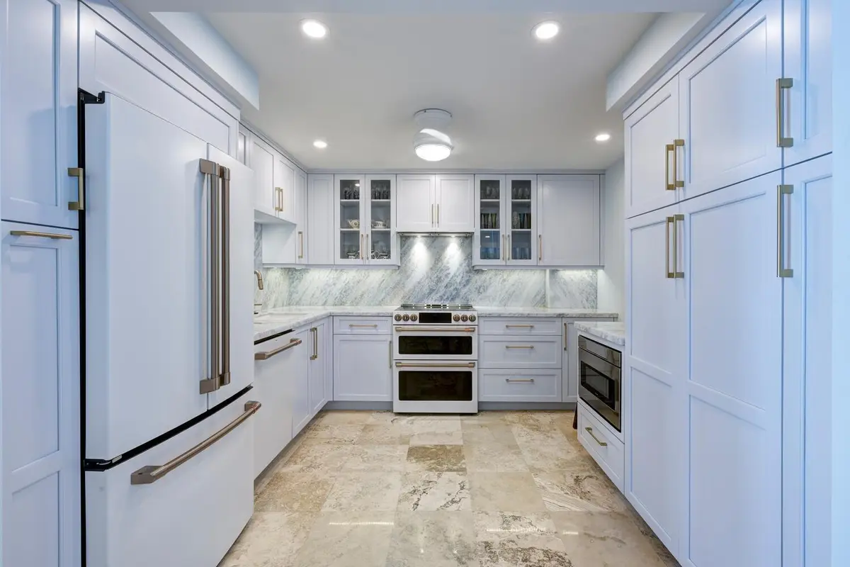 Fully renovated kitchen at 3456 S Ocean Boulevard 504, Palm Beach