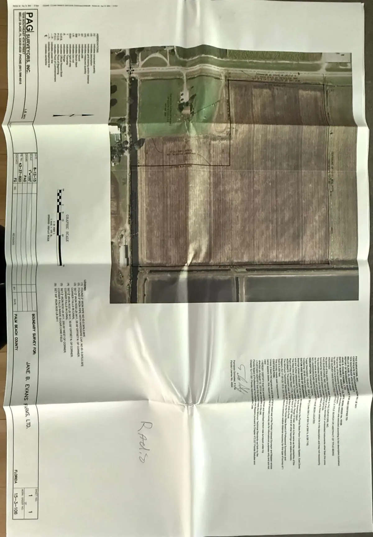 Survey at 2001 State Road 715 Road, Belle Glade