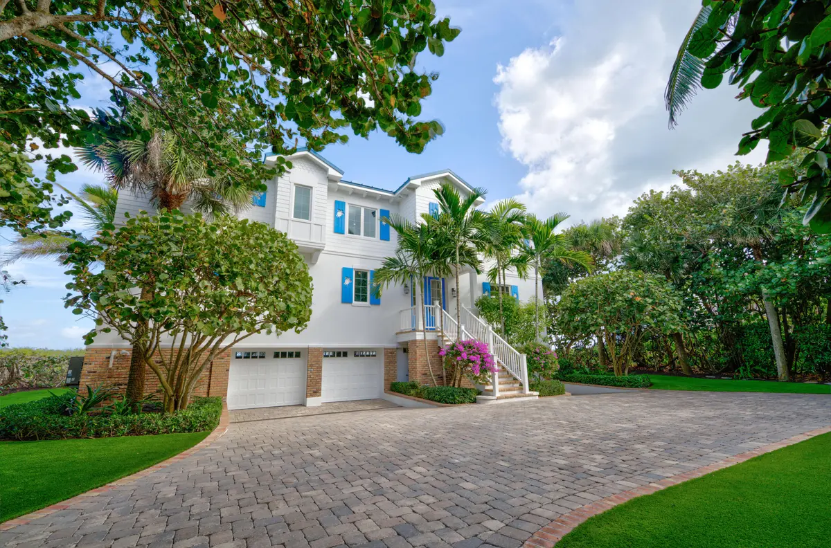 01 Ext Front - Garage Cloed at 113 N Beach Road, Jupiter Island