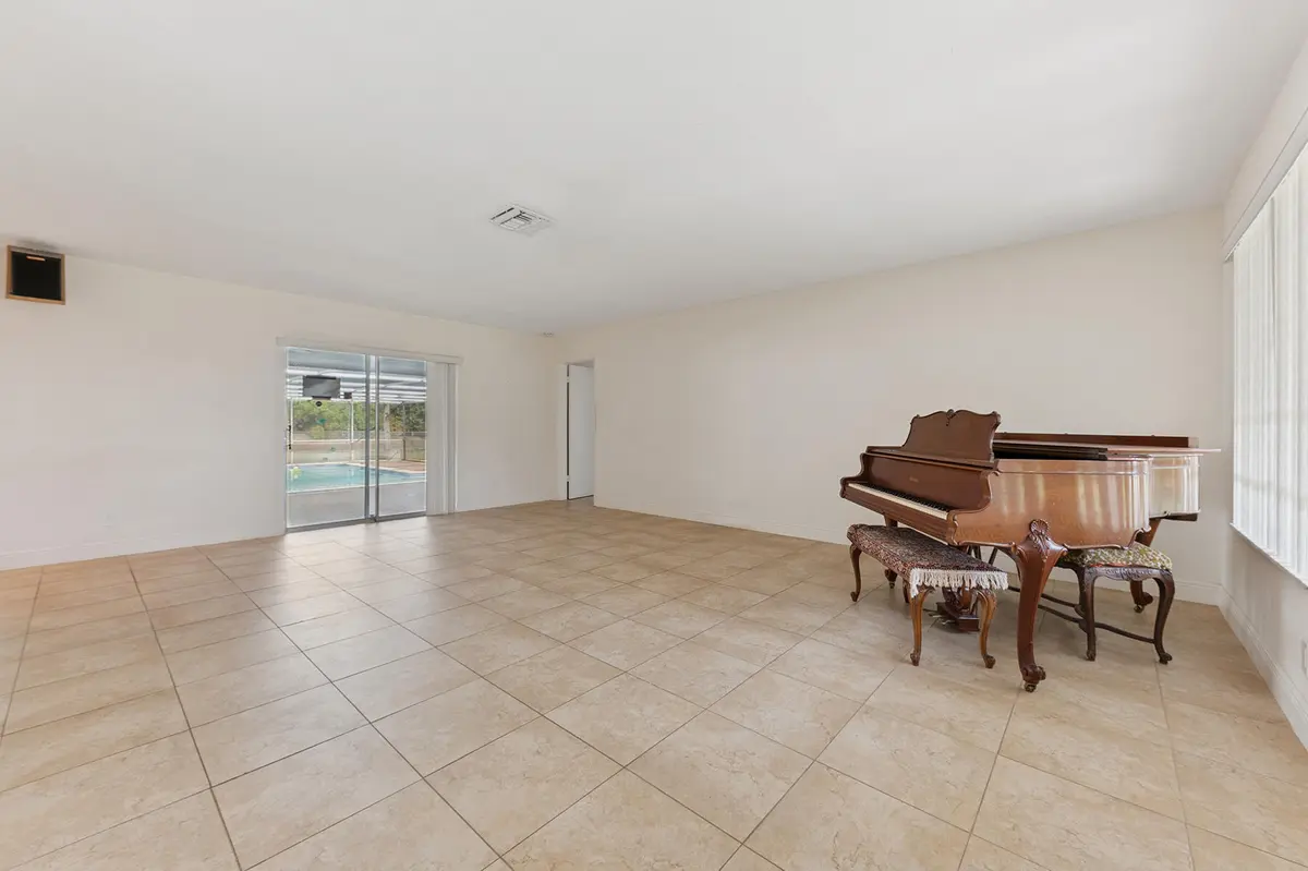 Living Room Looking to Pool at 3625 Lowson Boulevard, Delray Beach