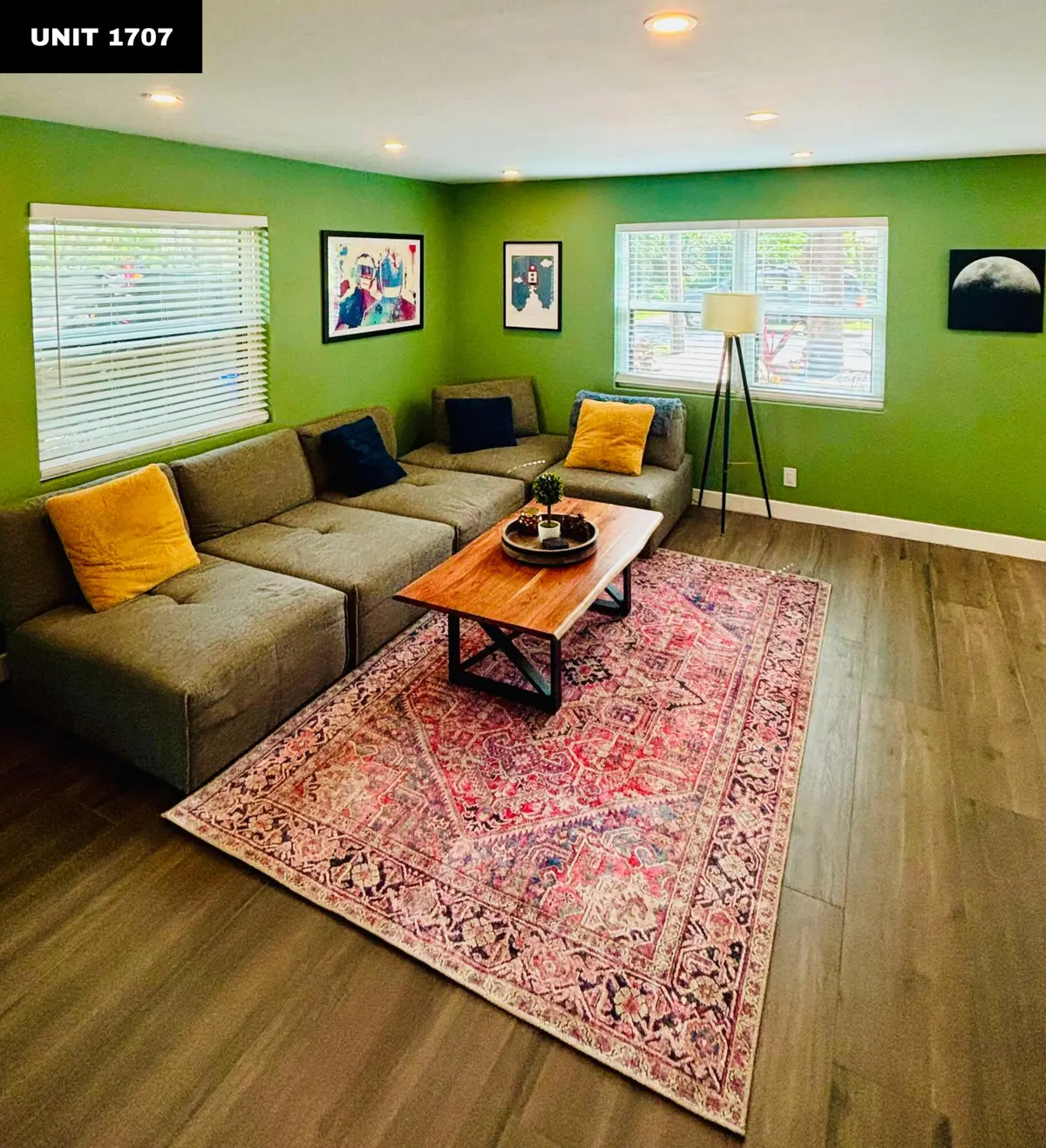 Unit 1 Living Room at 1707 SW 24th Street 1-2, Fort Lauderdale