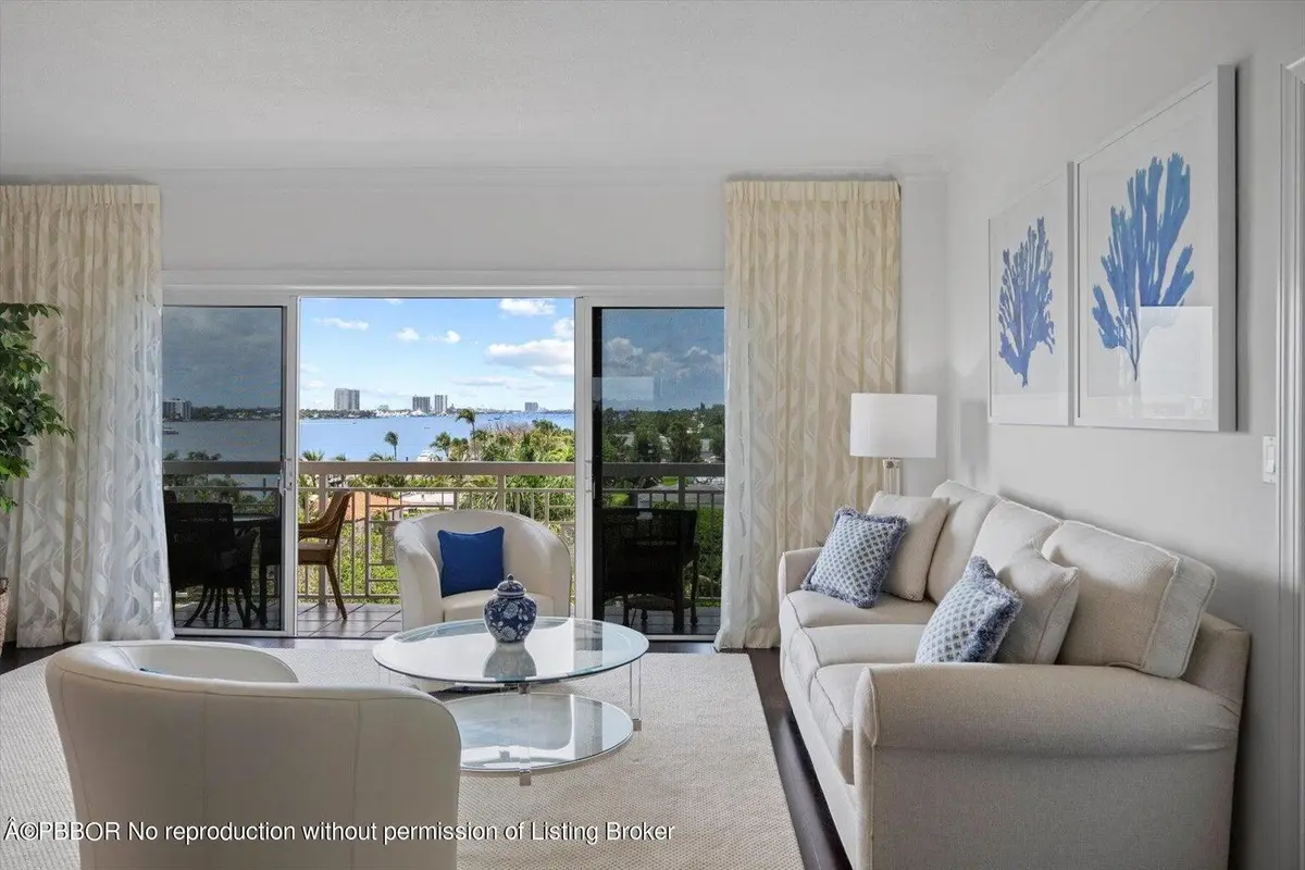 Living Area at 250 Bradley Place 705, Palm Beach