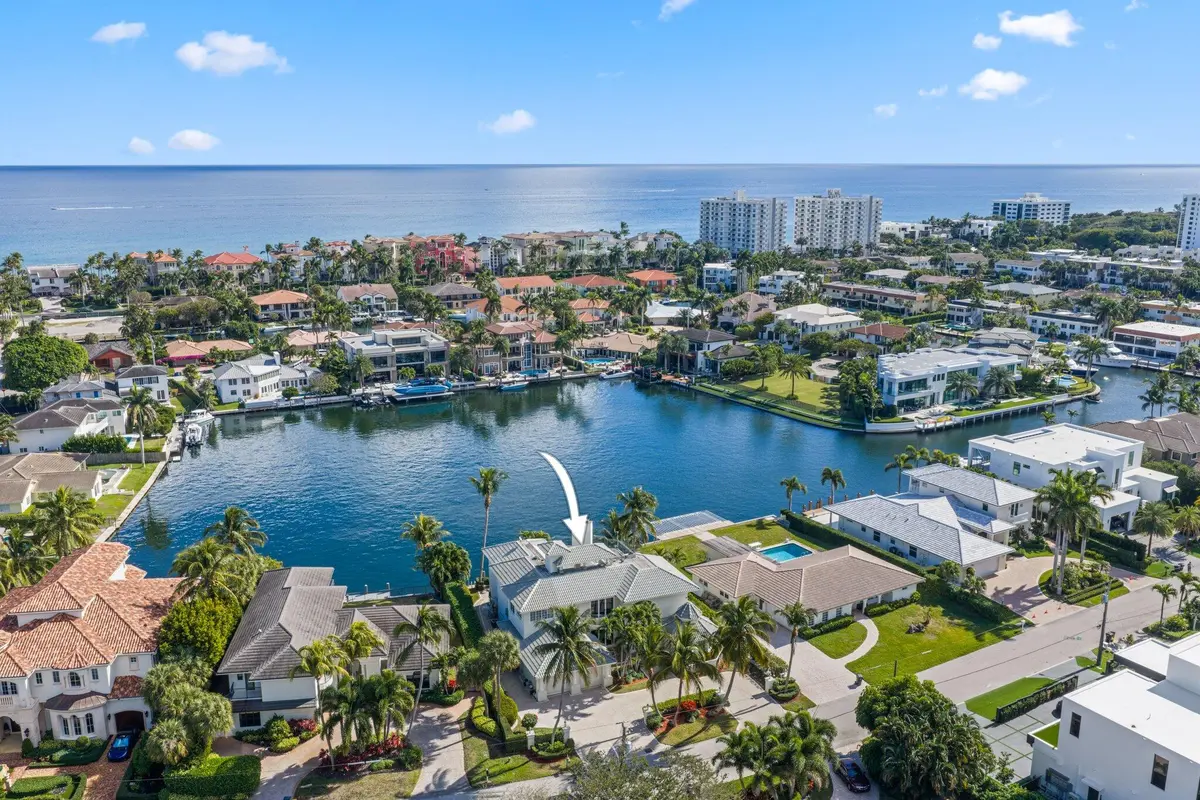 aerial at 4317 Intracoastal Drive, Highland Beach