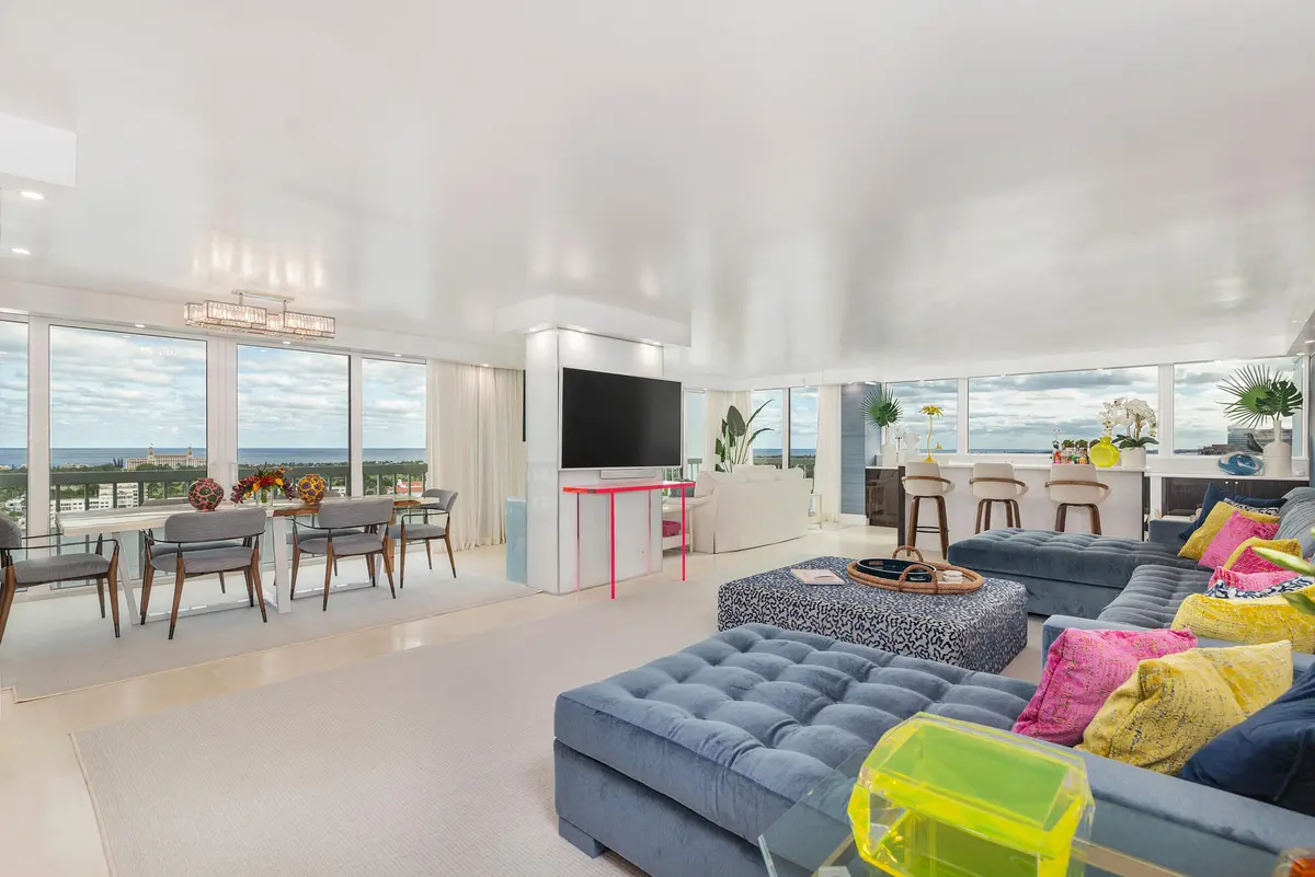 Living Room at 400 N Flagler Drive Ph C6, West Palm Beach