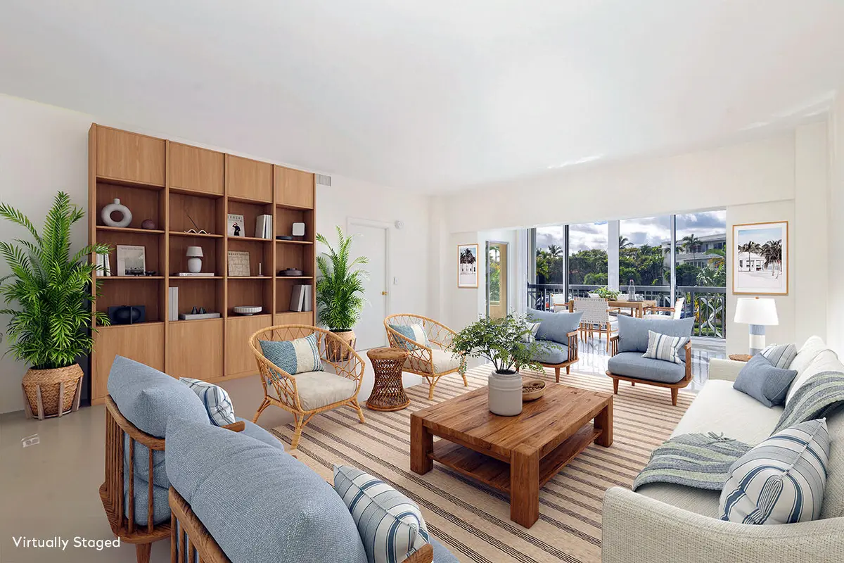Virtual - Great Room at 389 S Lake Drive 2h, Palm Beach