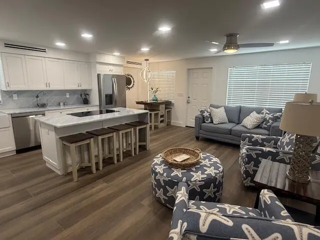 across living area thru unit at 5520 N Ocean Boulevard 111, Ocean Ridge