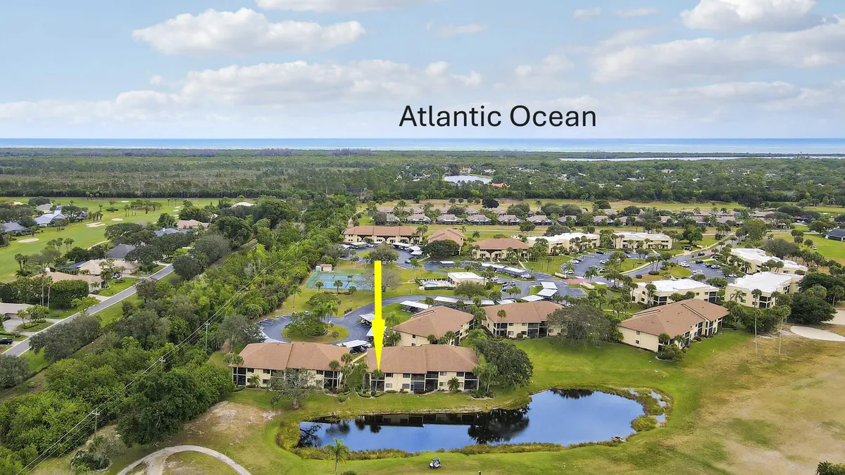 Williamsburg Aerial with Best ocean view at 6333 SE Williamsburg Drive 204, Hobe Sound