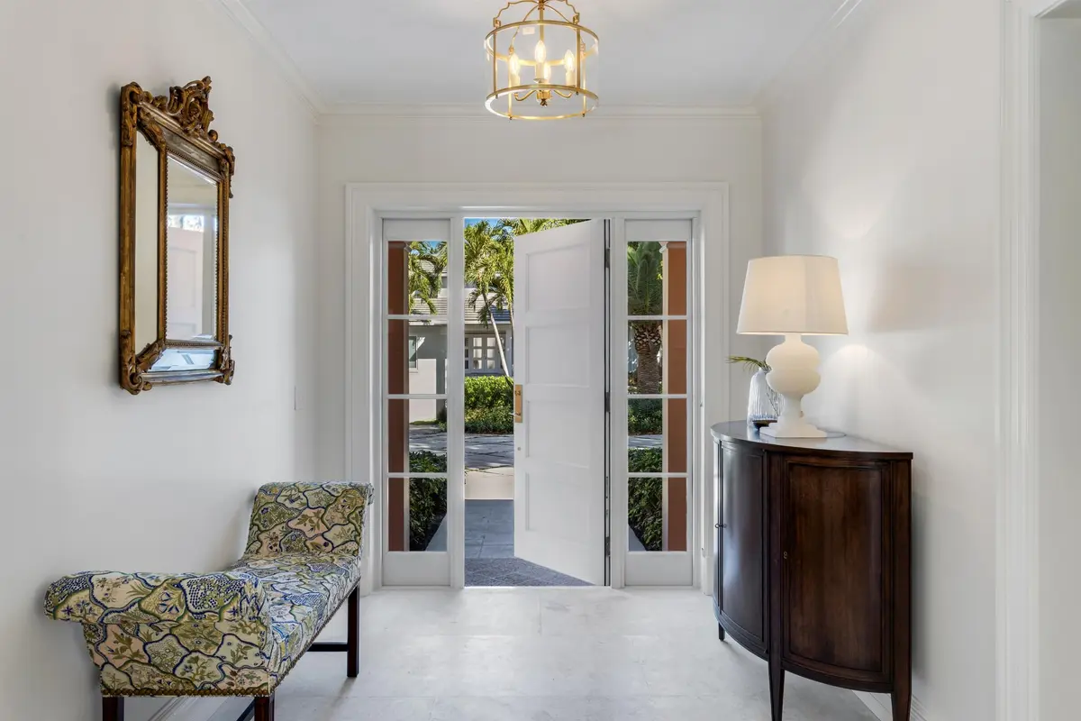 FOYER_LOOKING_OUT_EB at 124 Woodbridge Road, Palm Beach