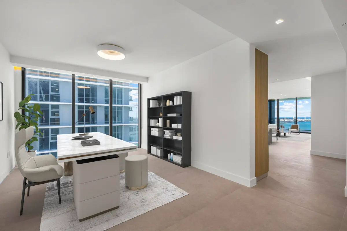 Virtually Staged Family at 700 NE 24th Street 4601, Miami