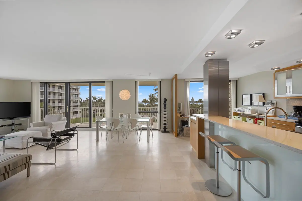 Kitchen/Living Room at 3360 S Ocean Boulevard 3 G I, Palm Beach