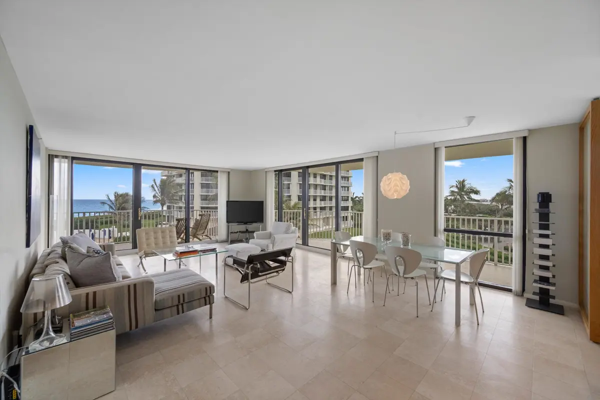 Living Room at 3360 S Ocean Boulevard 3 G I, Palm Beach