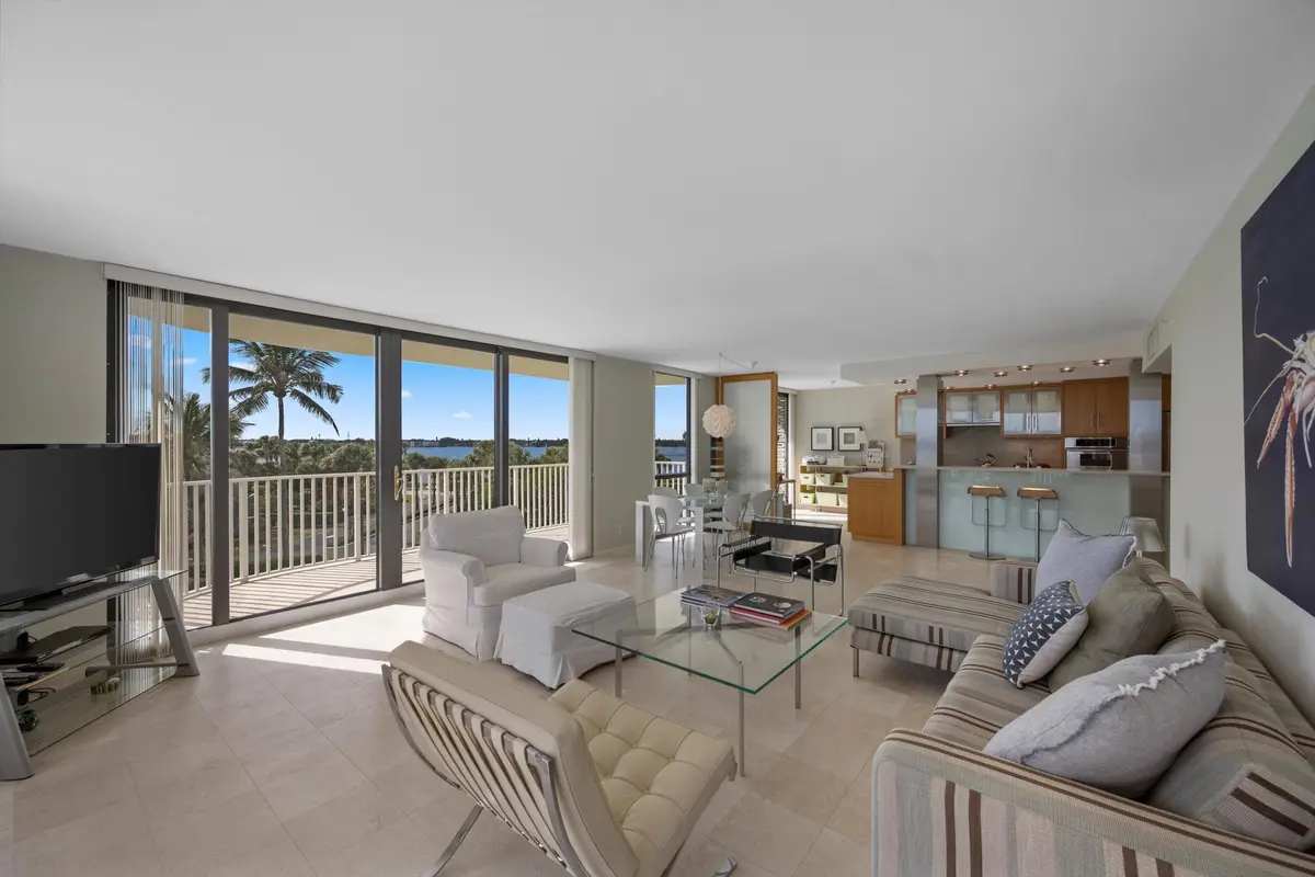 Living Room at 3360 S Ocean Boulevard 3 G I, Palm Beach