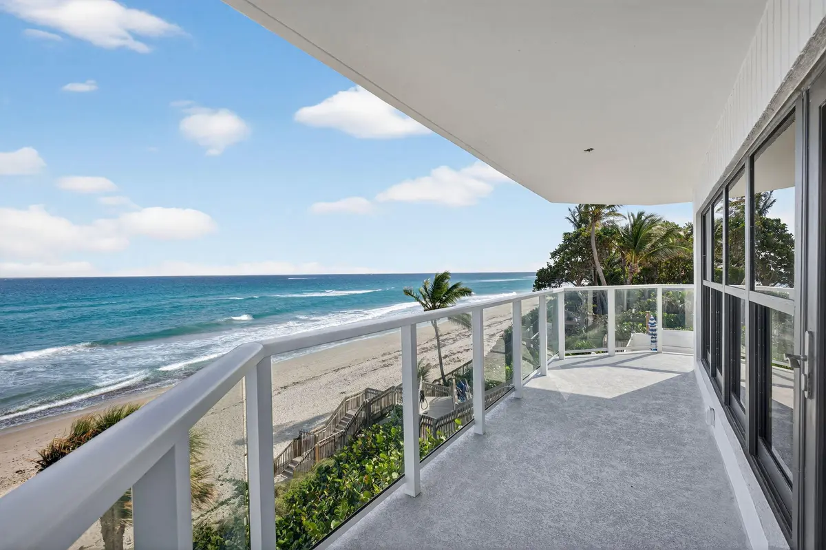 03 Expansive Balcony Overlooking the Oce at 4605 S Ocean Boulevard 3a, Highland Beach