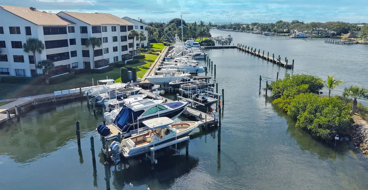 Aerial Marina at 444 Coral Cove Drive, Juno Beach
