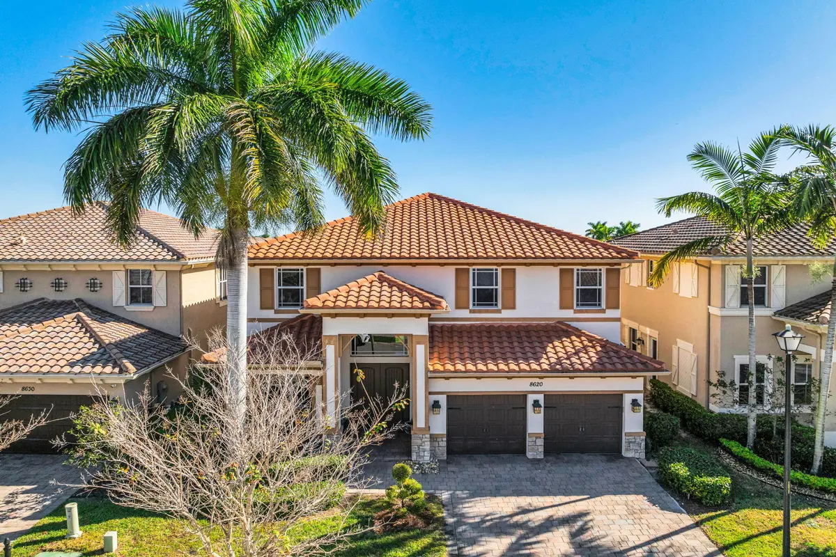 Aerial View - Front Exterior at 8620 Waterside Court, Parkland